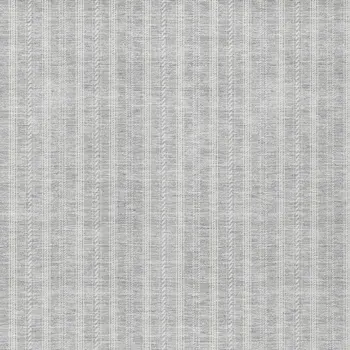 5' X 8' Silver And Ivory Striped Washable Indoor Outdoor Area Rug