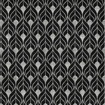 5' X 8' Black And Ivory Geometric Washable Indoor Outdoor Area Rug