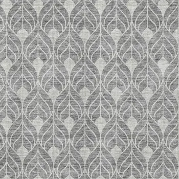 5' X 8' Gray And Light Gray Geometric Washable Indoor Outdoor Area Rug