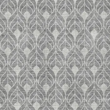 8' X 10' Gray And Light Gray Geometric Washable Indoor Outdoor Area Rug