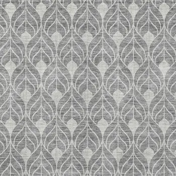 9' X 12' Gray And Light Gray Geometric Washable Indoor Outdoor Area Rug