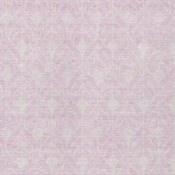 3' X 5' Pink And Ivory Geometric Washable Indoor Outdoor Area Rug
