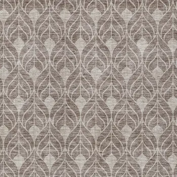 10' X 14' Taupe And Beige Geometric Washable Indoor Outdoor Area Rug