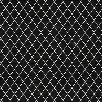 10' X 14' Black And Ivory Geometric Washable Indoor Outdoor Area Rug