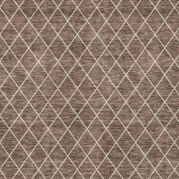 5' X 8' Brown And Beige Geometric Washable Indoor Outdoor Area Rug