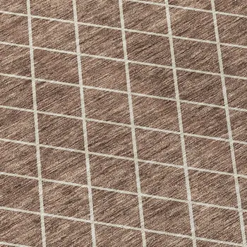 8' X 10' Brown And Beige Geometric Washable Indoor Outdoor Area Rug