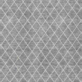 8' X 10' Gray And Ivory Geometric Washable Indoor Outdoor Area Rug