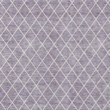 5' X 8' Lavender And Ivory Geometric Washable Indoor Outdoor Area Rug