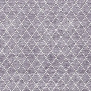9' X 12' Lavender And Ivory Geometric Washable Indoor Outdoor Area Rug