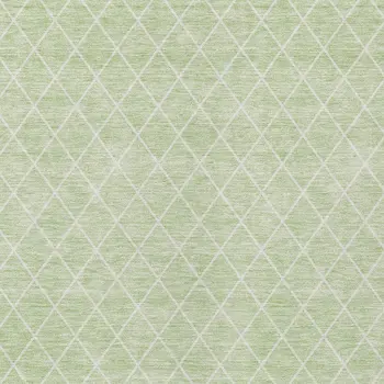 5' X 8' Mint Green And Ivory Geometric Washable Indoor Outdoor Area Rug