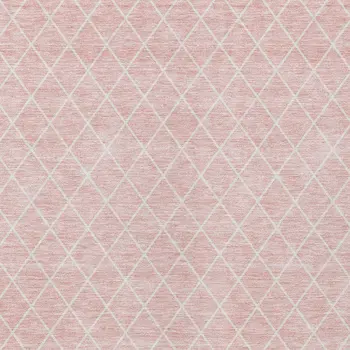 5' X 8' Pink And Gray Geometric Washable Indoor Outdoor Area Rug
