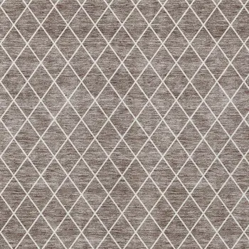 5' X 8' Taupe And Ivory Geometric Washable Indoor Outdoor Area Rug