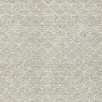 8' X 10' Beige And Ivory Geometric Washable Indoor Outdoor Area Rug