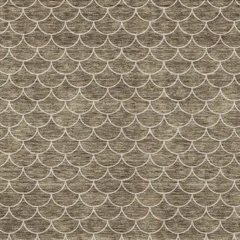 10' X 14' Brown And Beige Geometric Washable Indoor Outdoor Area Rug