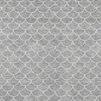 9' X 12' Gray And Ivory Geometric Washable Indoor Outdoor Area Rug