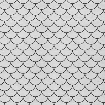 9' X 12' White And Black Geometric Washable Indoor Outdoor Area Rug