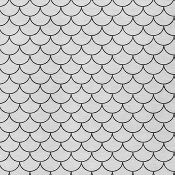 10' X 14' White And Black Geometric Washable Indoor Outdoor Area Rug