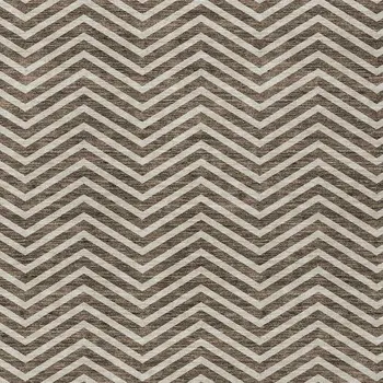 5' X 8' Brown And Beige Chevron Washable Indoor Outdoor Area Rug