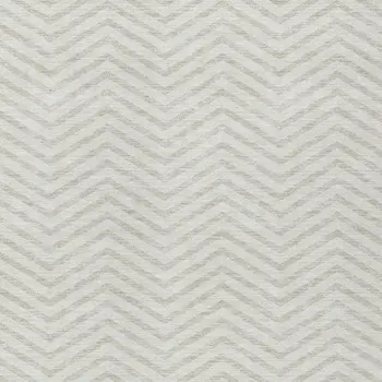 9' X 12' Ivory And Beige Chevron Washable Indoor Outdoor Area Rug