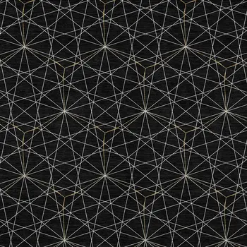 5' X 8' Black And Ivory Geometric Washable Indoor Outdoor Area Rug