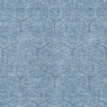 9' X 12' Denim Blue Black And Ivory Geometric Washable Indoor Outdoor Area Rug
