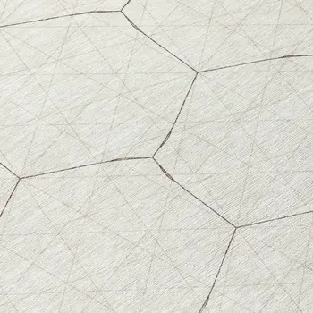 8' Ivory Beige And Black Round Geometric Washable Indoor Outdoor Area Rug