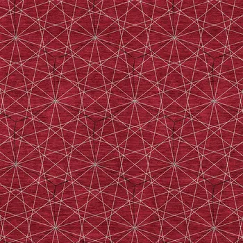 10' X 14' Red Black And Ivory Geometric Washable Indoor Outdoor Area Rug