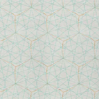 3' X 5' White Aqua And Copper Geometric Washable Indoor Outdoor Area Rug