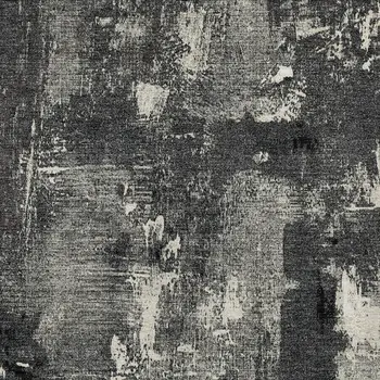 5' X 8' Black Gray And Ivory Abstract Washable Indoor Outdoor Area Rug