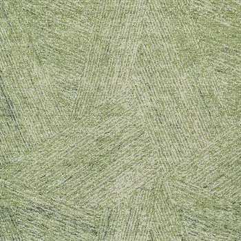 3' X 5' Artichoke Green And Ivory Abstract Washable Indoor Outdoor Area Rug