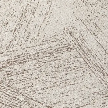 8' Beige And Brown Round Abstract Washable Indoor Outdoor Area Rug