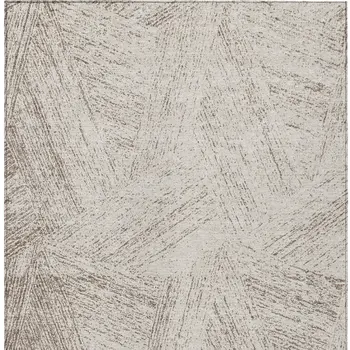 9' X 12' Beige And Brown Abstract Washable Indoor Outdoor Area Rug