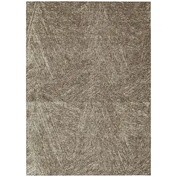 3' X 5' Chocolate And Beige Abstract Washable Indoor Outdoor Area Rug