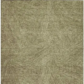 3' X 5' Green Beige And Brown Abstract Washable Indoor Outdoor Area Rug