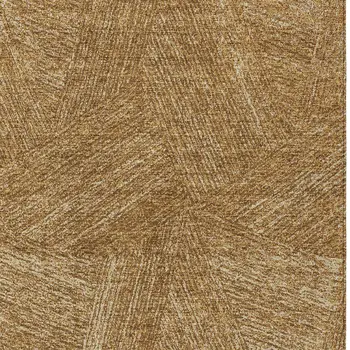 8' X 10' Gold Brown And Ivory Abstract Washable Indoor Outdoor Area Rug