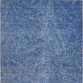 10' X 14' Navy Blue Gray And Ivory Abstract Washable Indoor Outdoor Area Rug
