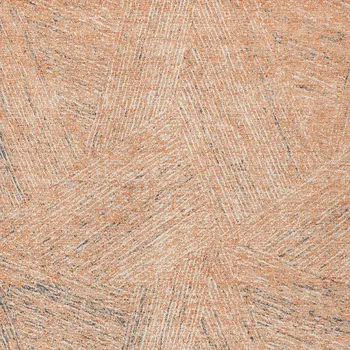 9' X 12' Peach Blue And Ivory Abstract Washable Indoor Outdoor Area Rug