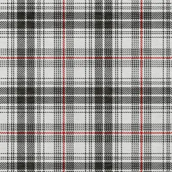 5' X 8' Black Ivory And Red Plaid Washable Indoor Outdoor Area Rug