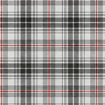 8' X 10' Black Ivory And Red Plaid Washable Indoor Outdoor Area Rug