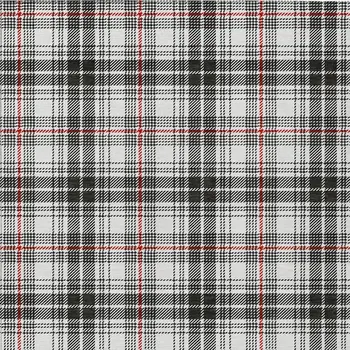 10' X 14' Black Ivory And Red Plaid Washable Indoor Outdoor Area Rug
