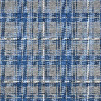 3' X 5' Gray Blue And Ivory Plaid Washable Indoor Outdoor Area Rug