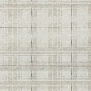 5' X 8' Ivory Beige And Brown Plaid Washable Indoor Outdoor Area Rug