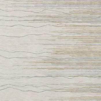 8' X 10' Linen Gray And Beige Striped Washable Indoor Outdoor Area Rug