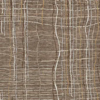 3' X 5' Taupe Brown And Ivory Striped Washable Indoor Outdoor Area Rug