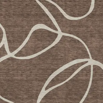 3' X 5' Brown And Beige Abstract Washable Indoor Outdoor Area Rug