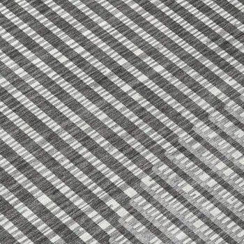 5' X 8' Charcoal And Ivory Geometric Washable Indoor Outdoor Area Rug