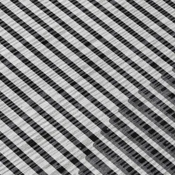 3' X 5' Gray And Black Geometric Washable Indoor Outdoor Area Rug
