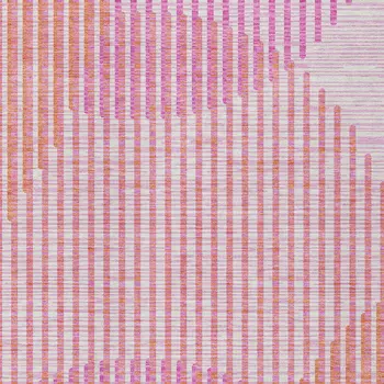 3' X 5' Pink Copper And Ivory Geometric Washable Indoor Outdoor Area Rug