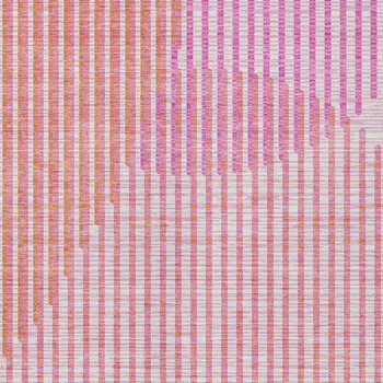 9' X 12' Pink Copper And Ivory Geometric Washable Indoor Outdoor Area Rug
