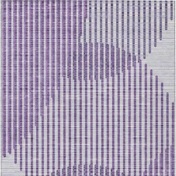 8' X 10' Purple Gray And Ivory Geometric Washable Indoor Outdoor Area Rug